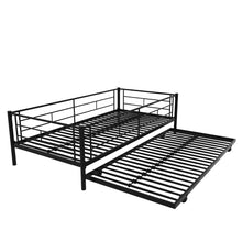 Load image into Gallery viewer, Twin Over Twin Metal Bunk Bed Frame with Trundle（Upgrade reinforcement version）
