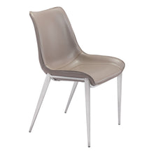 Load image into Gallery viewer, Stitch Upholstered Faux Leather Dining Side Chairs (Set of 2) - Gray

