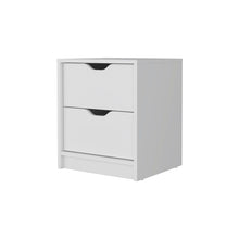 Load image into Gallery viewer, 19" Two Drawer Nightstand With Integrated Tech - White
