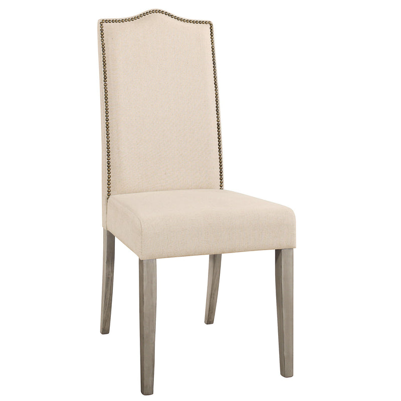 Upholstered Linen Dining Parsons Chair - Cream