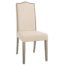 Load image into Gallery viewer, Upholstered Linen Dining Parsons Chair - Cream
