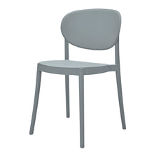 Load image into Gallery viewer, Contemporary Heavy Duty Plastic Dining Side Chairs (Set of 4) - Gray
