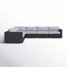 Load image into Gallery viewer, Luxurious Wicker Patio Sectional With Weather Resistant Sunbrella Cushions
