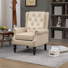 Load image into Gallery viewer, Modern Accent Armchair With Sturdy Wood Legs
