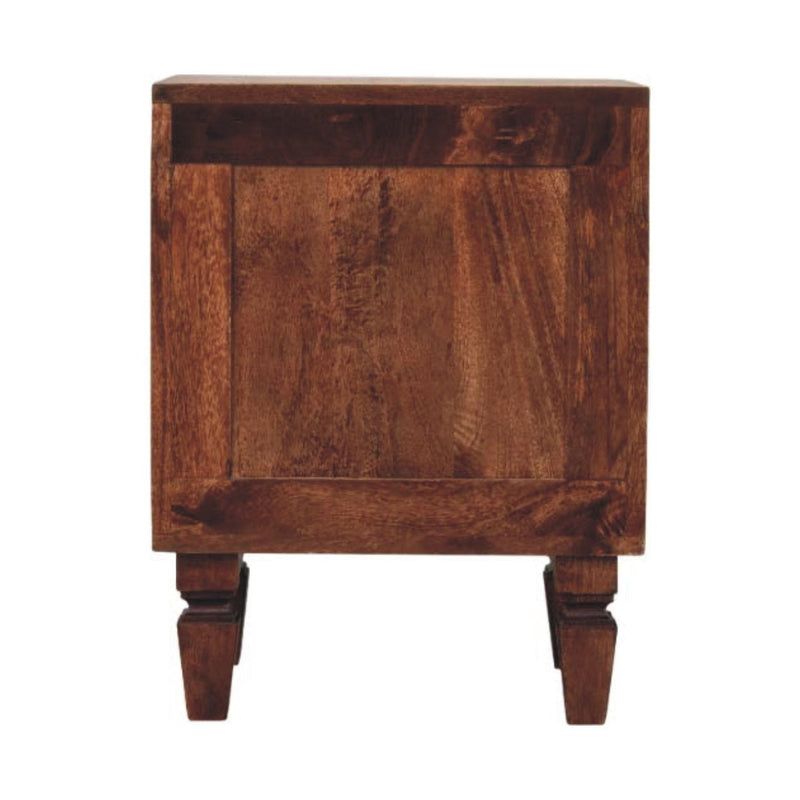 22" Solid Wood 2-Drawer Nightstand - Brown