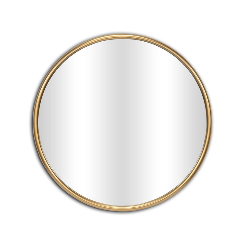 24" Metal Round Accent Mirror - Gold