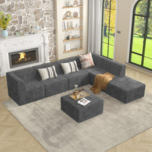 Load image into Gallery viewer, Modern Minimalist Ottoman Sofa Compressed Sectional Couch Sleeper
