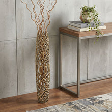 Load image into Gallery viewer, Twigs Cylinder Floor Vase (354653) - Gold
