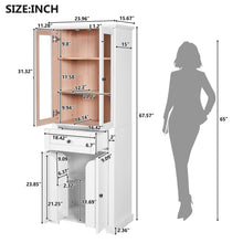 Load image into Gallery viewer, Bathroom Storage Cabinet, Adjustable Shelves &amp; Drawer, Freestanding Tower
