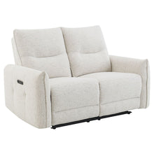 Load image into Gallery viewer, Lalisa - Power Motion Loveseat With USB Port - Cream Chenille
