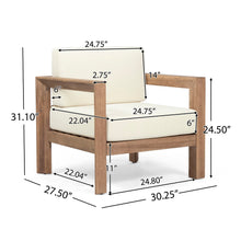 Load image into Gallery viewer, Outdoor Club Chair With Cushion And A Shape Legs - Beige
