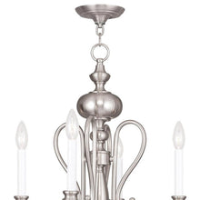 Load image into Gallery viewer, 22" Four Light Dimmable Chandelier With Shades - Nickel
