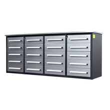 Load image into Gallery viewer, Garage Storage Cabinets With Workbench (With 20 Drawers) - Silver
