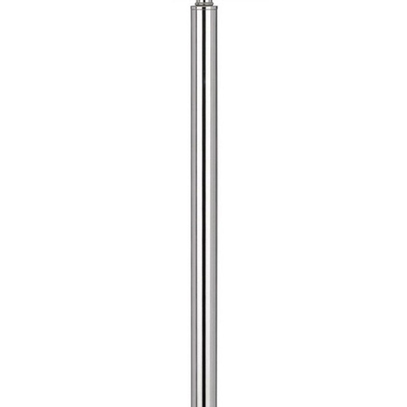 Tray Table Floor Lamp With White Square Shade - Chrome