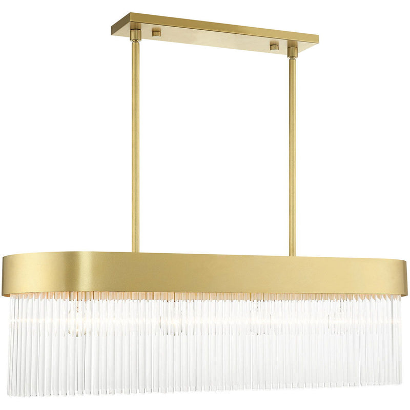 19" Four Light Dimmable Chandelier With Shades - Gold