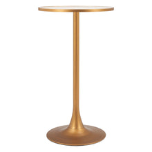 Load image into Gallery viewer, Faux Terrazzo Rounded Bar Table - Beige / Gold
