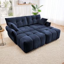 Load image into Gallery viewer, Sofa Set With Ottoman And Pillows, Textured, High Resilience Cushions
