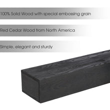 Load image into Gallery viewer, 48'' Embossed Fireplace Mante, Wall Mounted Floating Shelf - Black
