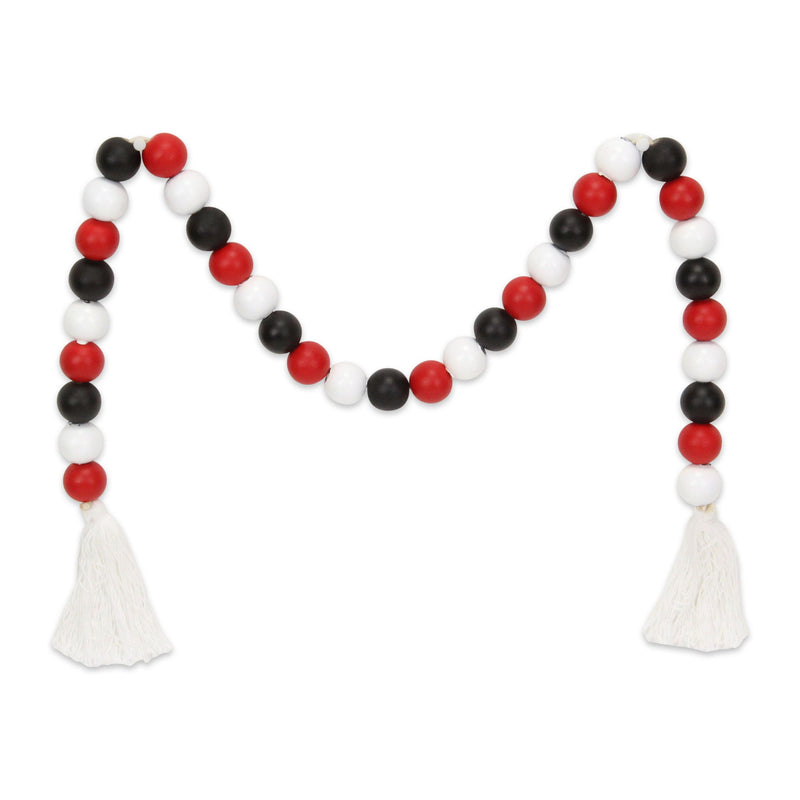 Hand Painted Decorative Tassel - Black / Red / White