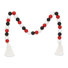 Load image into Gallery viewer, Hand Painted Decorative Tassel - Black / Red / White
