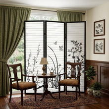 Load image into Gallery viewer, Folding Three Panel Screen Room Divider (469141) - Black / White
