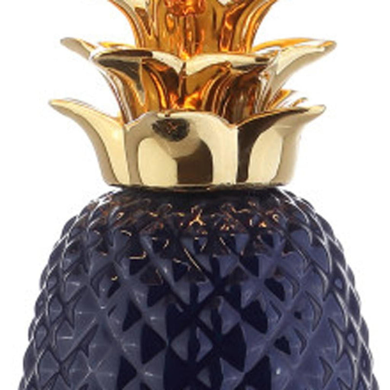 23" Novelty Table Lamp LED With Drum Shade - Navy Blue