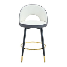 Load image into Gallery viewer, Upholstered Rotatable Bar Chair With Metal Legs For Dining Room
