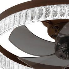 Load image into Gallery viewer, Metal Smart Enabled Semi-Flush Chandelier With Shades - Brown
