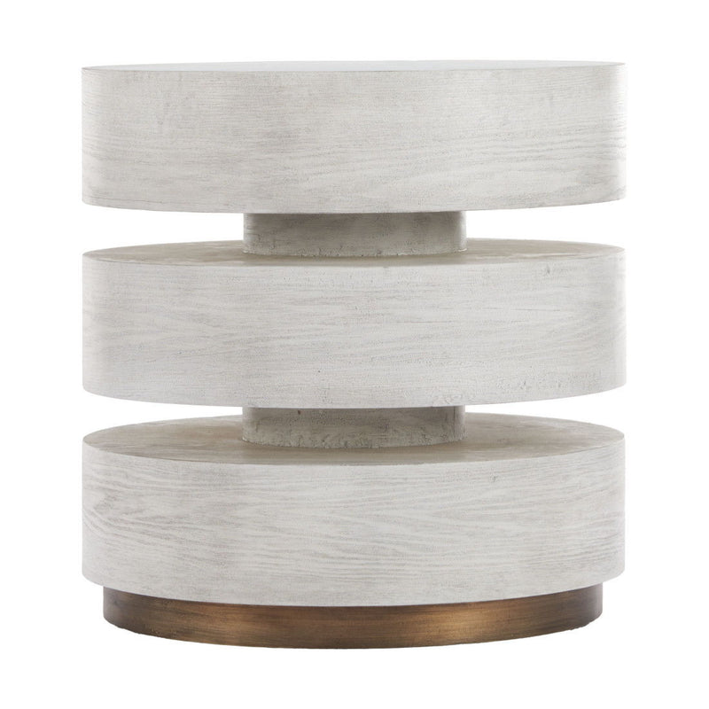 Pedestal End Table - White