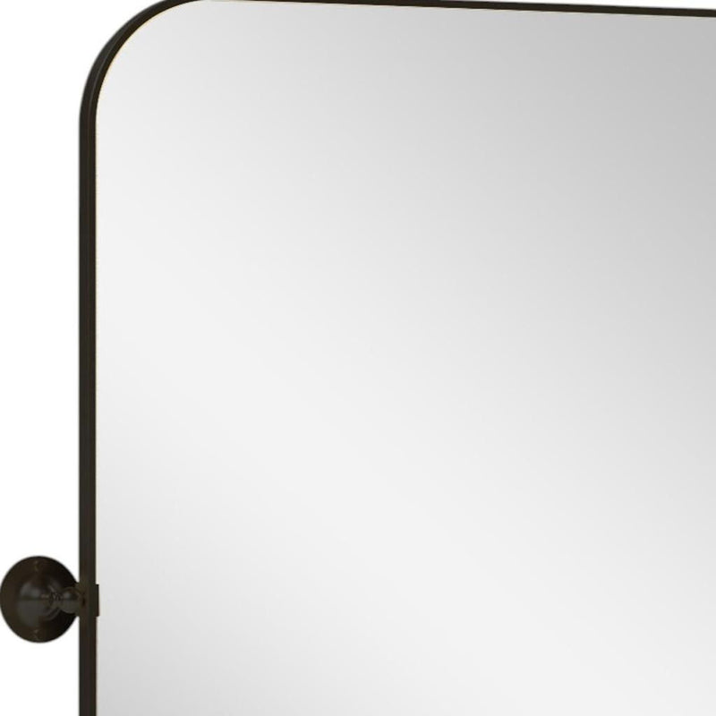 Metal Framed Bathroom Vanity Mirror - Black