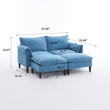 Load image into Gallery viewer, Convertible Combination Sofa With Footstools With Storage
