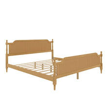 Load image into Gallery viewer, Traditional Style Rattan Bed Frame, No Box Spring Needed
