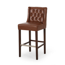 Load image into Gallery viewer, Solstara - Upholstered Dining Barstool With Button Tufted And Wing Back
