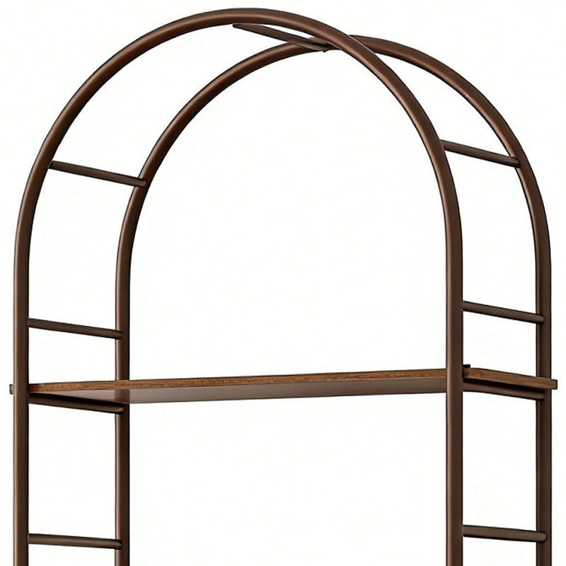 Adjustable Three Tier Etagere Bookcase - Brown