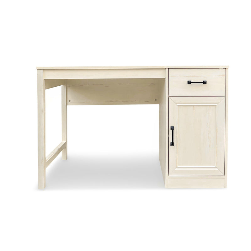 Wall Mounted Pedestal Writing Desk - Antiqued White