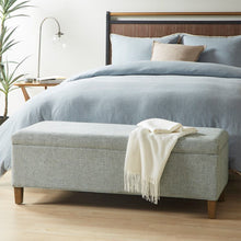 Load image into Gallery viewer, Marcie - Upholstered Storage Bench With Soft Close Lid - Blue
