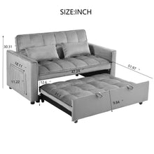 Load image into Gallery viewer, 3 In 1 Pull Out Couch Convertible Sofa Bed With Reclining Backrest
