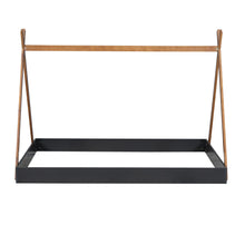 Load image into Gallery viewer, Full Size Tent Floor Bed With Triangle Structure, Low Profile Design - Black / Brown
