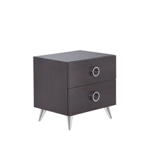 Load image into Gallery viewer, End Table With Two Drawers - Silver And Espresso
