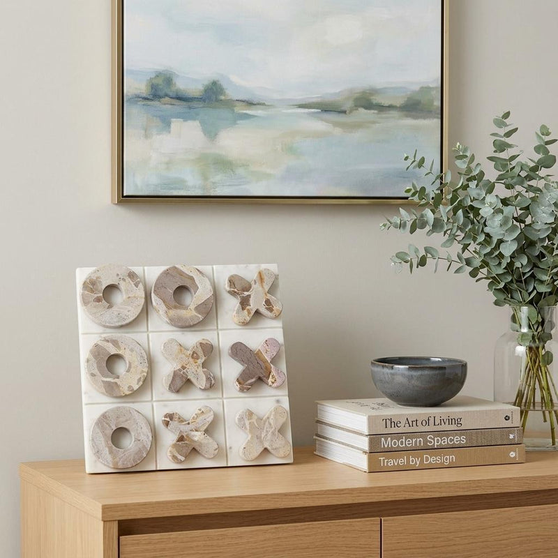 Marble Decorative Game - Cream
