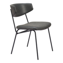Load image into Gallery viewer, Faux Leather Open Back Dining Side Chairs (Set of 2) - Black
