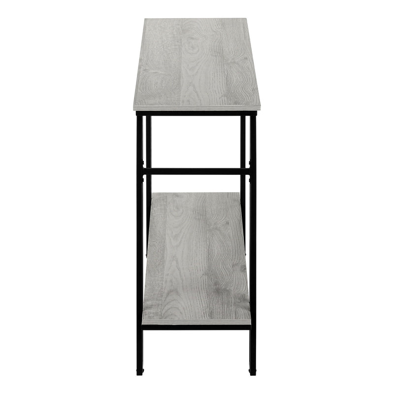 Frame Console Table With Shelves - Gray And Black