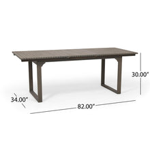 Load image into Gallery viewer, Outdoor Expandable Acacia Wood Dining Table With U Shaped Leg
