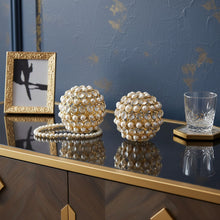 Load image into Gallery viewer, Decorative Orbs (Set of 2) - Gold / Pearl
