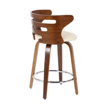 Load image into Gallery viewer, Cosini - Mid Century Modern Fixed Height Counter Stool With Footrest With Swivel (Set of 2)
