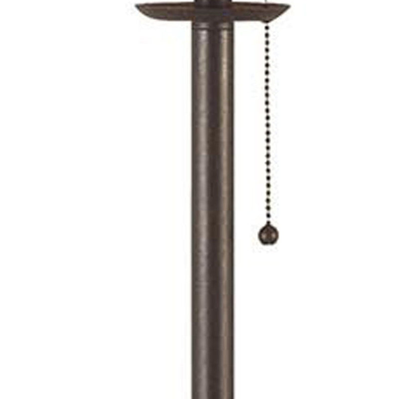 Traditional Shaped Floor Lamp With White Empire Shade - Black