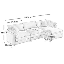 Load image into Gallery viewer, Modern Oversized Modular Cushion Sofa With Ottoman, Low Back, Deep Seating Sofa Set

