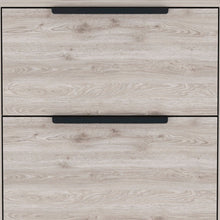 Load image into Gallery viewer, 19" Light Wood Two Drawer Nightstand - Gray
