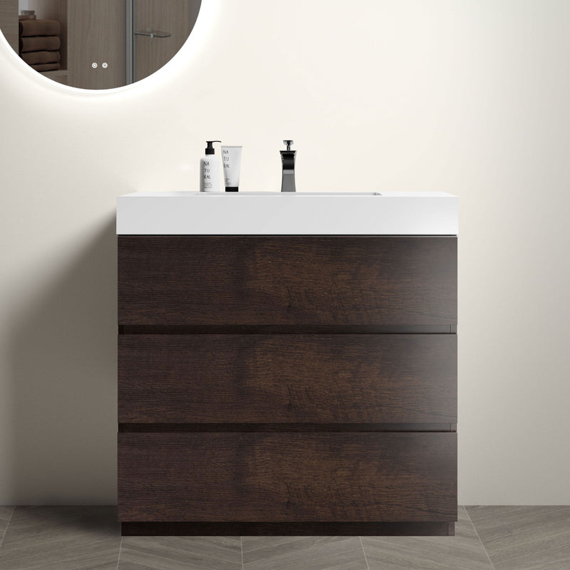 Alice - Bathroom Vanity With Large Storage, Freestanding