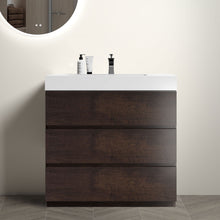 Load image into Gallery viewer, Alice - Bathroom Vanity With Large Storage Freestanding Bathroom Vanity, Sink For Modern Bathroom, One-Piece Sink Basin Without Drain And Faucet

